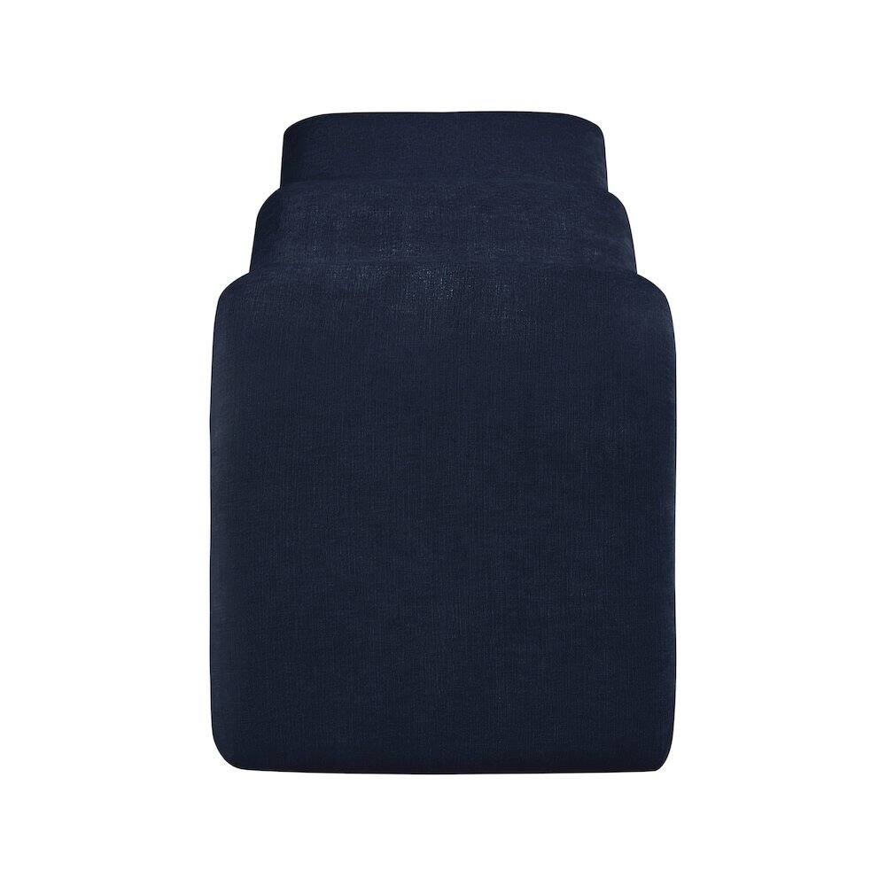 Alt View 3. Meridian Furniture - Willow Navy Chenille Fabric Bench - Blue.
