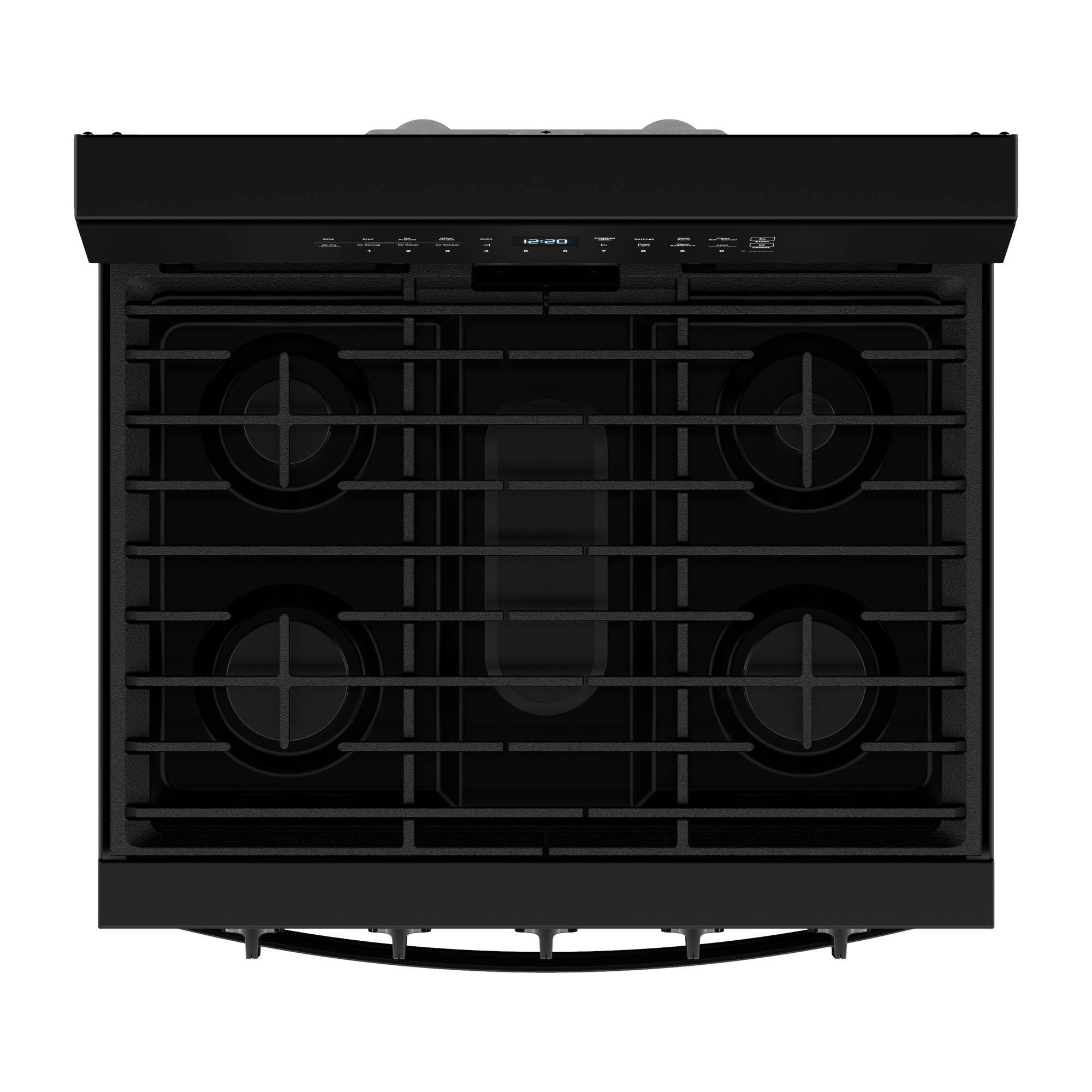 Alt View 5. Whirlpool - 5.0 Cu. Ft. Freestanding Gas Range with Air Cooking Technology - Black.