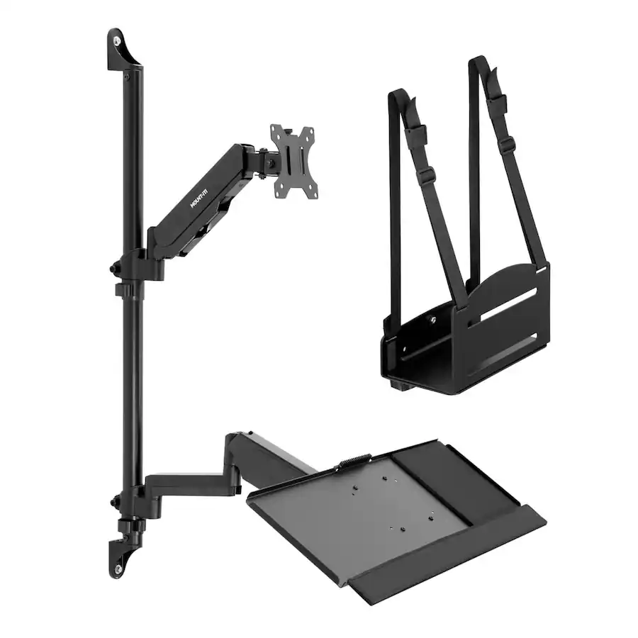 Mount It! Wall‑Mounted Monitor Workstation with Adjustable Height ...