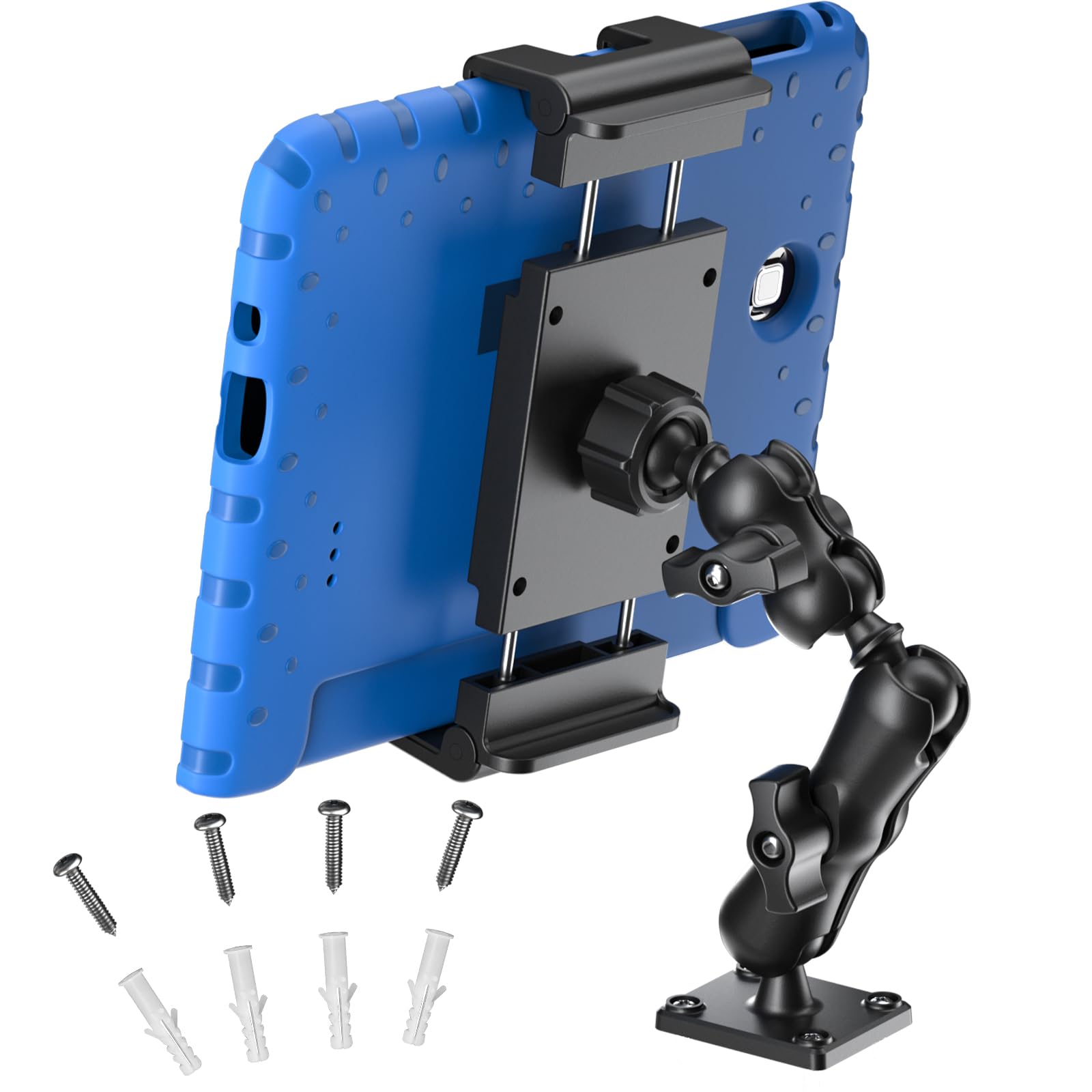 Front. VEGA AUTOMOTIVE - Tablet Mount For Truck Heavy Duty Drill Base Holder Car Dashboard Adjustable 2 stage Stand Compatible With ... - 2-stage.