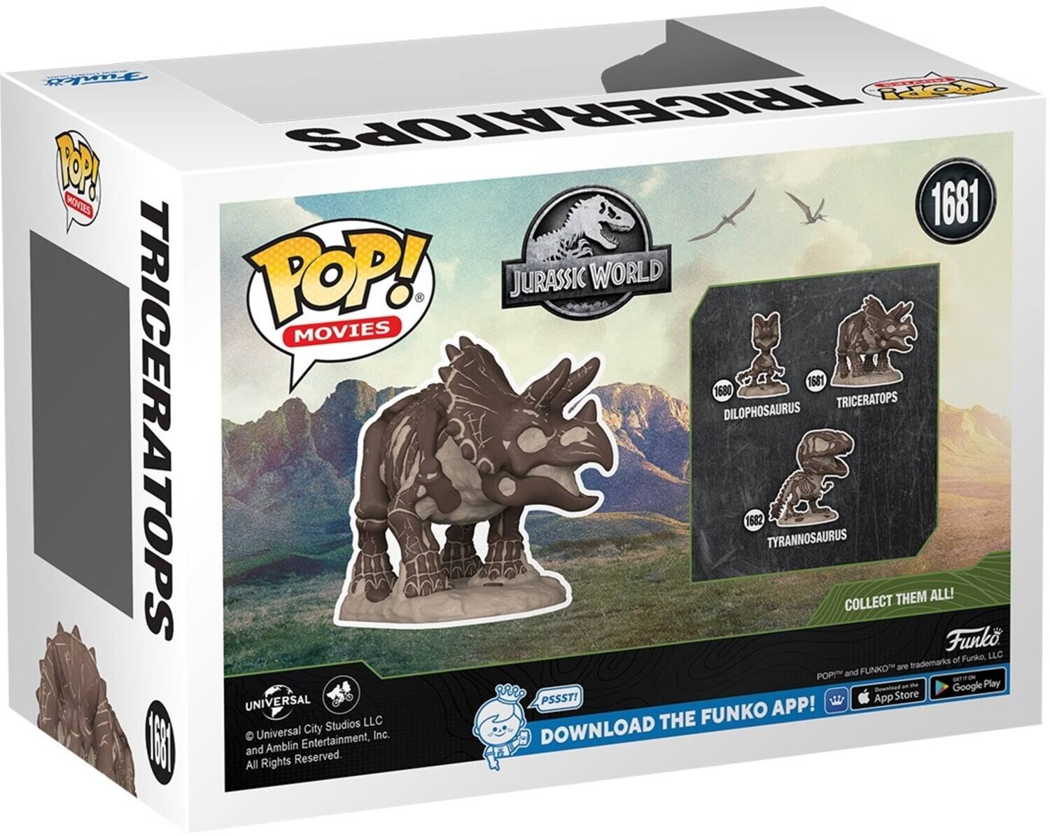 FUNKO POP! Movies: Jurassic World Fossilized Triceratops
