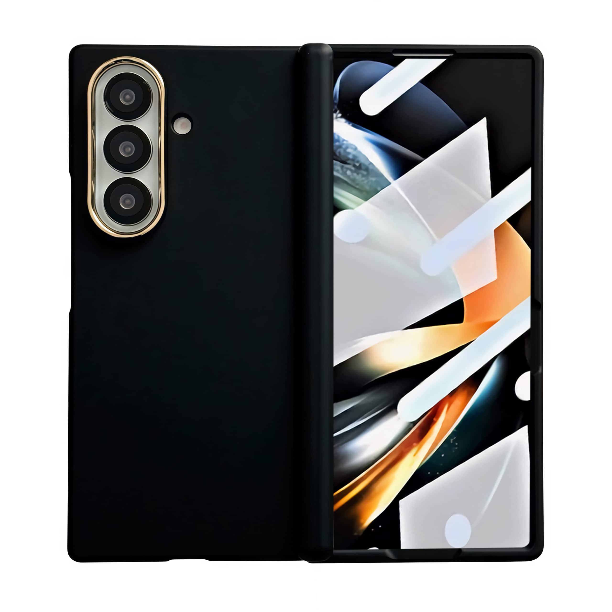Dteck - for Samsung Galaxy Z Fold7 Hinge Protection Magnetic Case with Tempered Glass Film Shockproof Matte Rugged Slim Cover - Black price history on PriceWatchPro