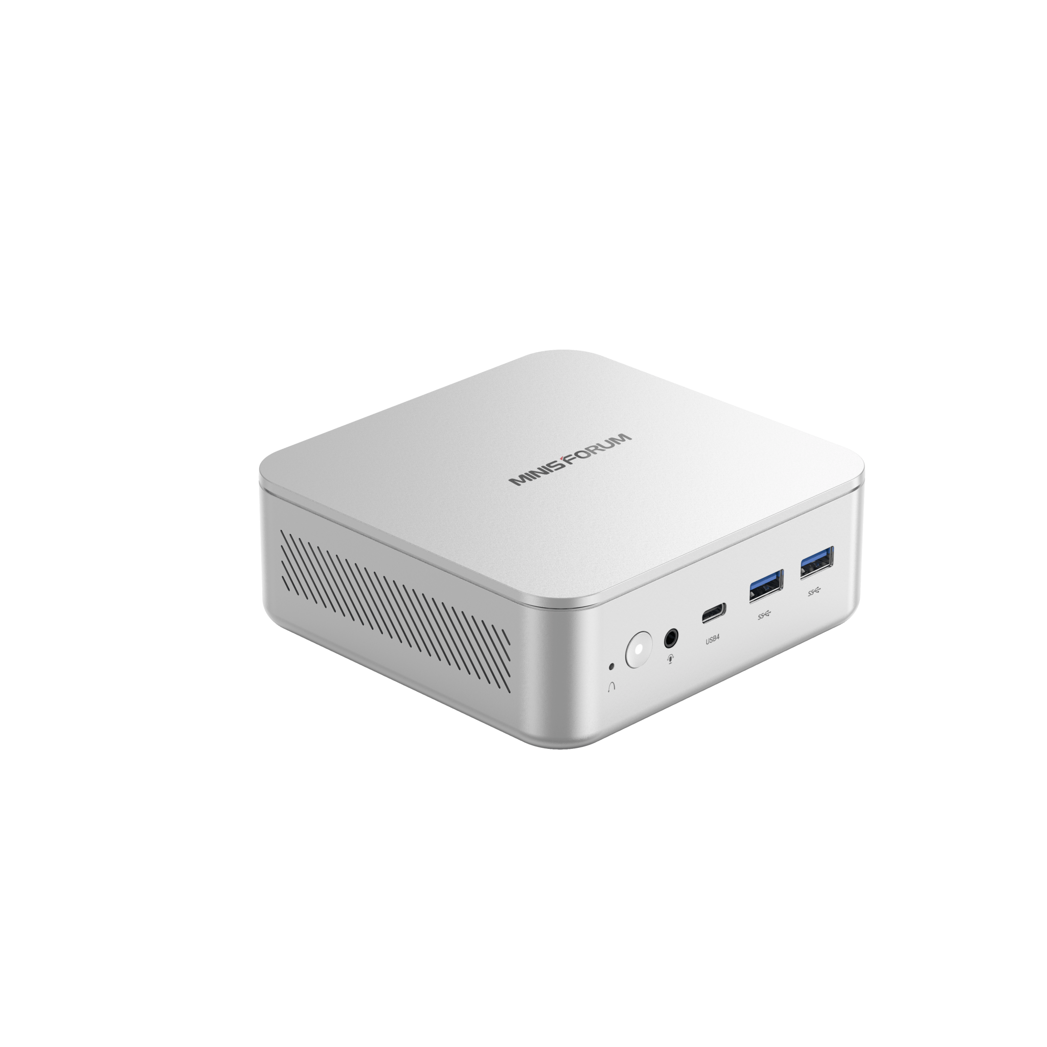 Minisforum - M2 Mini PC, Intel Core Ultra 7 356H, Barebone, Intel Graphics - Silver
