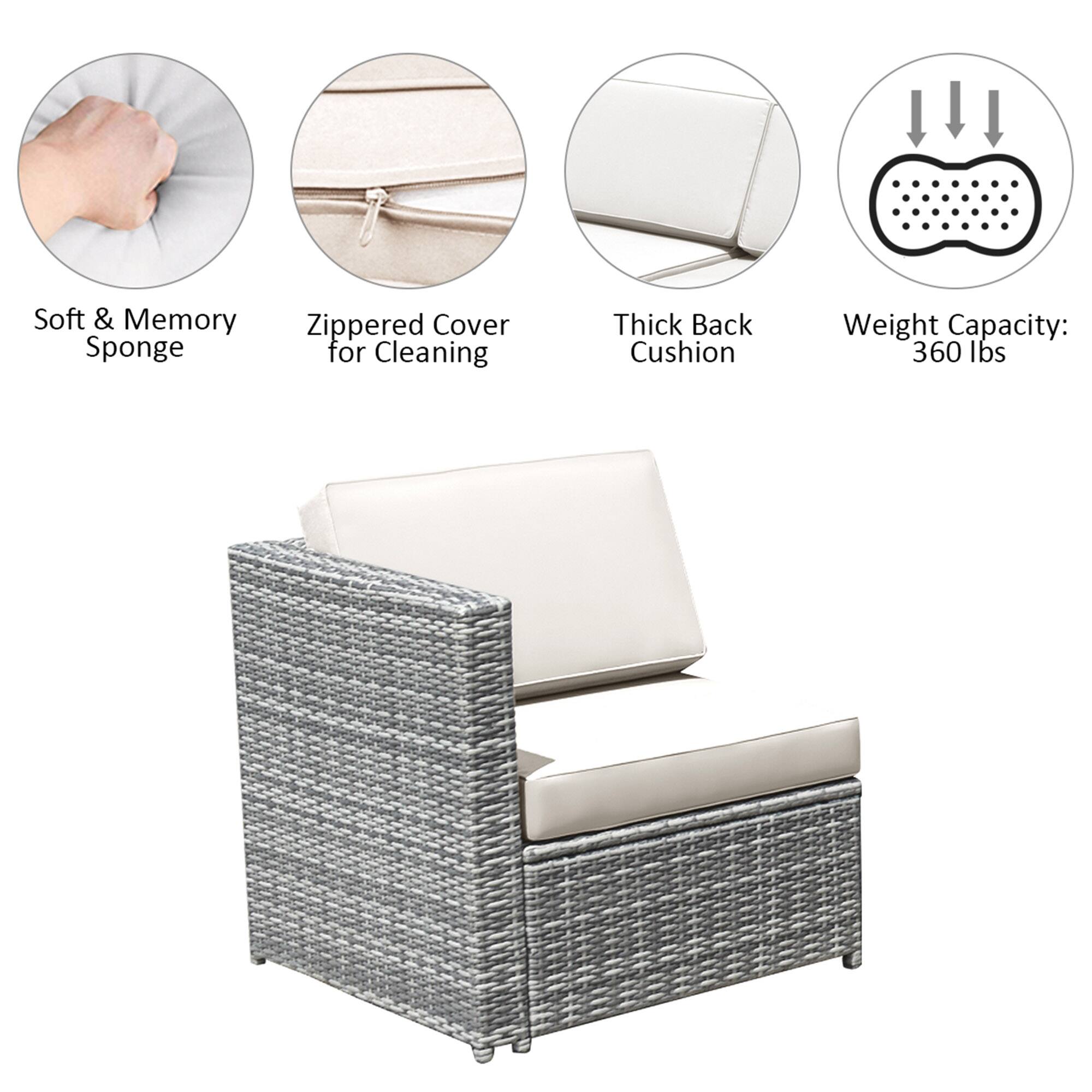 - Soft & Memory Sponge
- Zippered Cover for Cleaning
- Thick Back Cushion
- Weight Capacity: 360 lbs