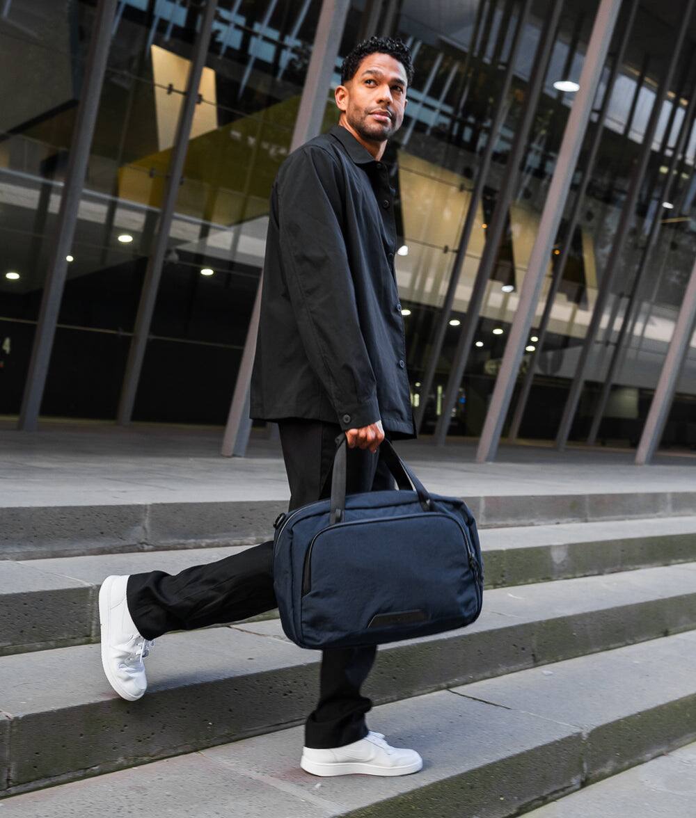 Alt View 8. ALPAKA - Bravo Brief 16 Inch Laptop Briefcase,Messenger Bag for Men and Women, Business Shoulder Bag for Work Travel - Moonlight Blue Axoflux 400D Ripstop Nylon.