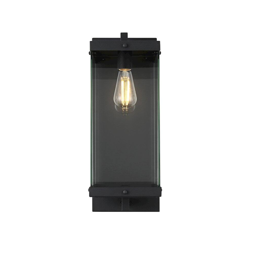 Back. Elegant Lighting - Julien 8 Inch Outdoor Wall Sconce In Black - Black.