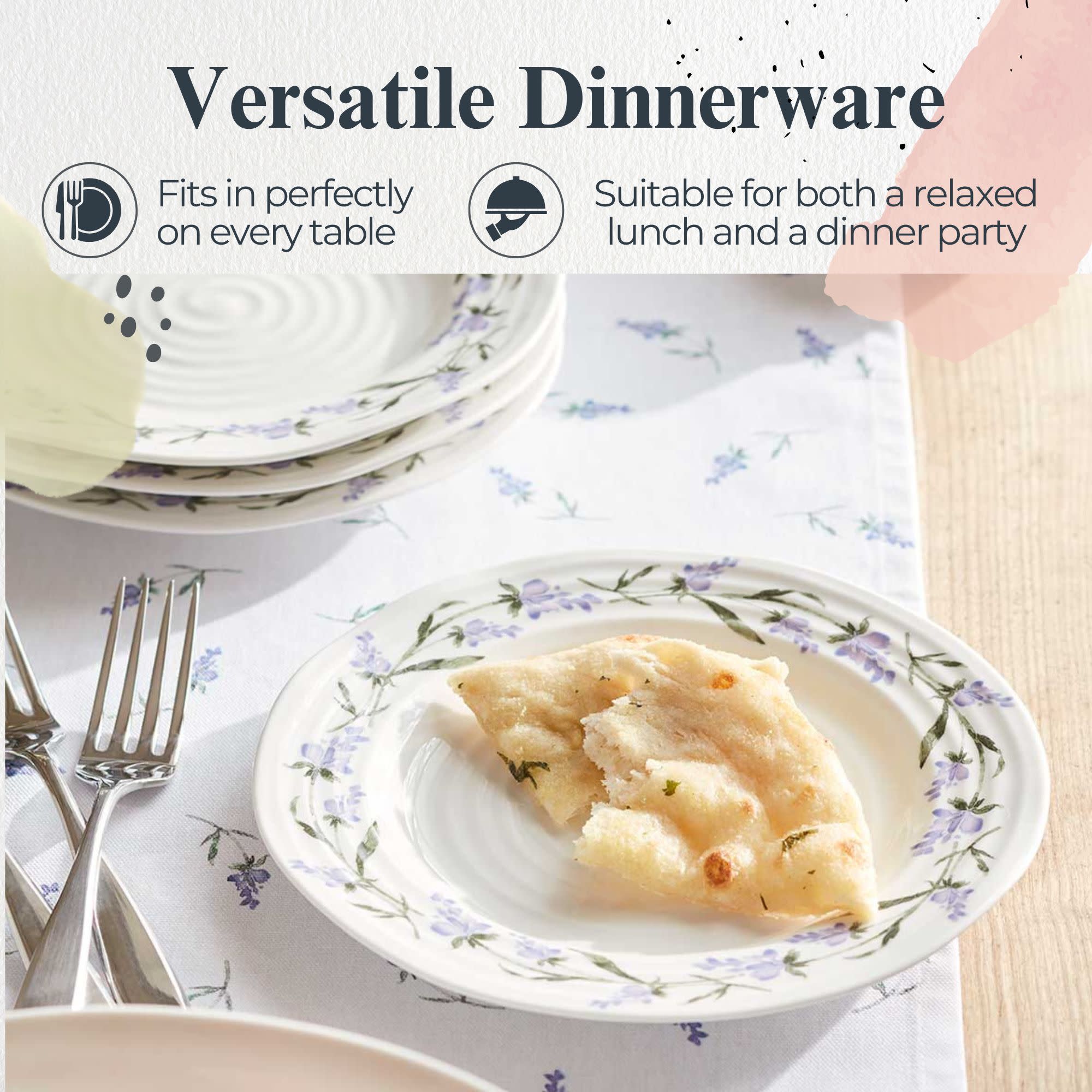 Versatile Dinnerware

- Fits in perfectly on every table
- Suitable for both a relaxed lunch and a dinner party