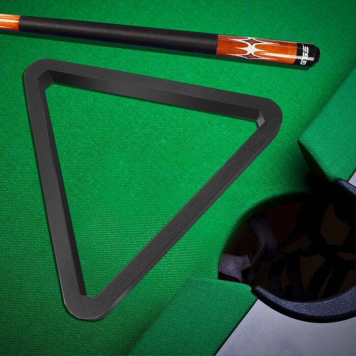 Alt View 2. GSE Games & Sports Expert - Deluxe Black Solid Wood 8-Ball Triangle Ball Rack for 2-1/4" Pool Balls, Billiard Ball Rack - Black.