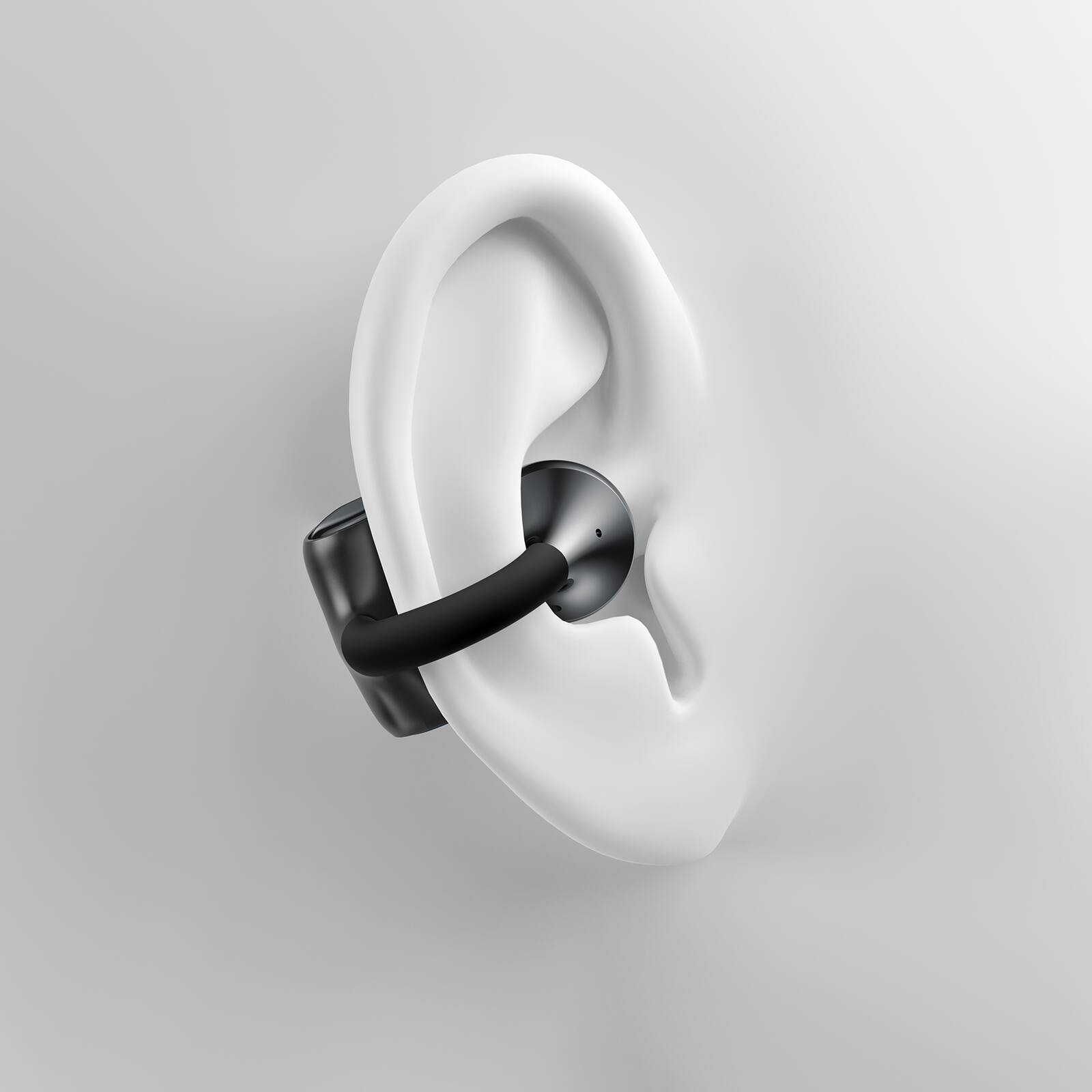 Alt View 2. Tronsmart - OpenFly Clip 2 Open Ear Earbuds, Clip-On Headphones for Running Workout, Hi-Res LDAC Audio, Bluetooth 6.0, 32H Playtime - Black.