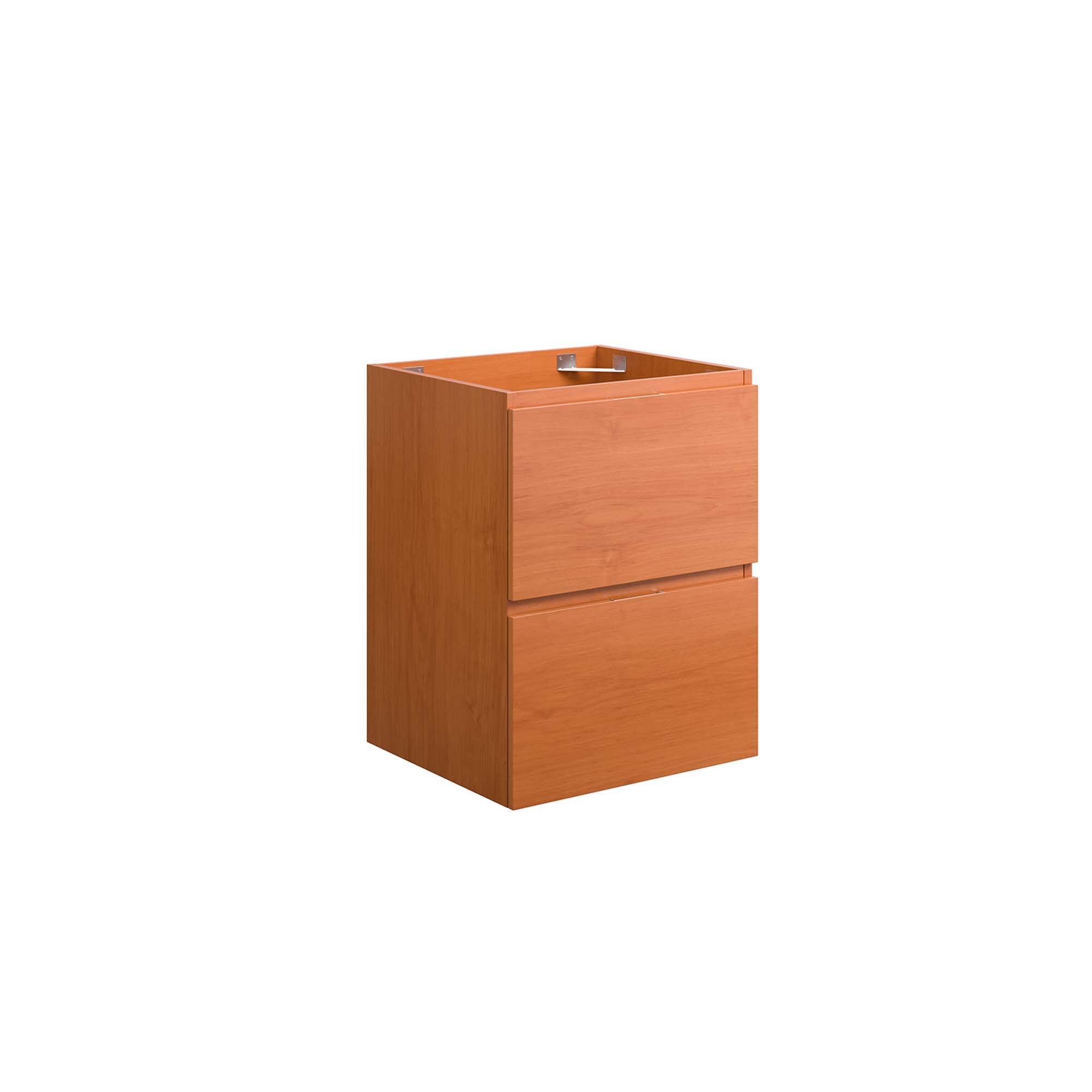 Angle. Modway - Scenic Wall-Mount Bathroom Cabinet Basin Not Included by Modway - Cherry Walnut.