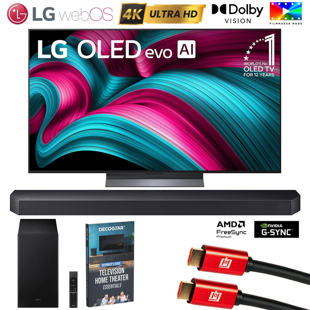Bundle - LG - 55 Inch C5 OLED evo 4K UHD Smart webOS TV (2025) w/ Soundbar +Subwoofer