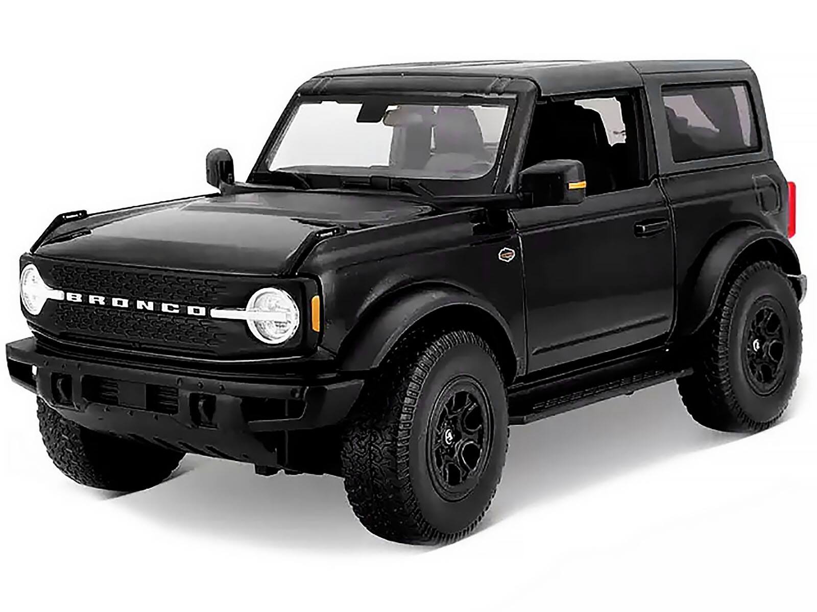 Alt View 1. Maisto - 2021 Ford Bronco Wildtrak Black Metallic with Dark Gray Top "Special Edition" 1/18 Diecast Model Car by Maisto.