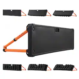 VEVOR - Soccer Rebounder Board, 37.4 x 9.8 in Dual-Sided Soccer Rebound Wall, 4 Adjustable Angles, Portable Water-Fillable PE - Black