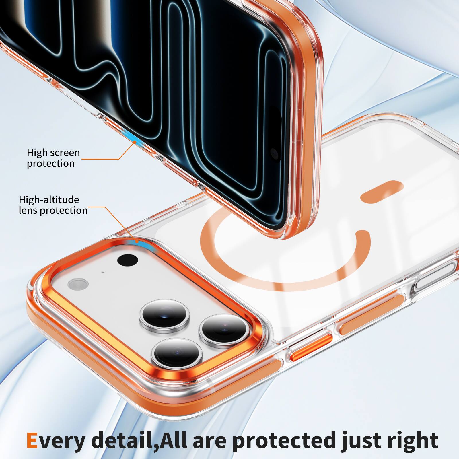 High screen protection  
High-altitude lens protection  
Every detail, All are protected just right