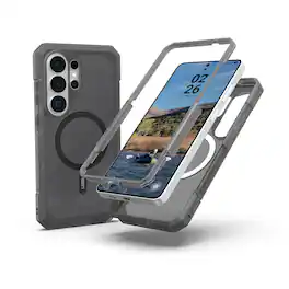 UAG - Samsung Galaxy S26 Ultra Case w/ Magnetic Charging, Full Body 2-Piece Integrated Port Cover, Rugged Protective Cover - Ash