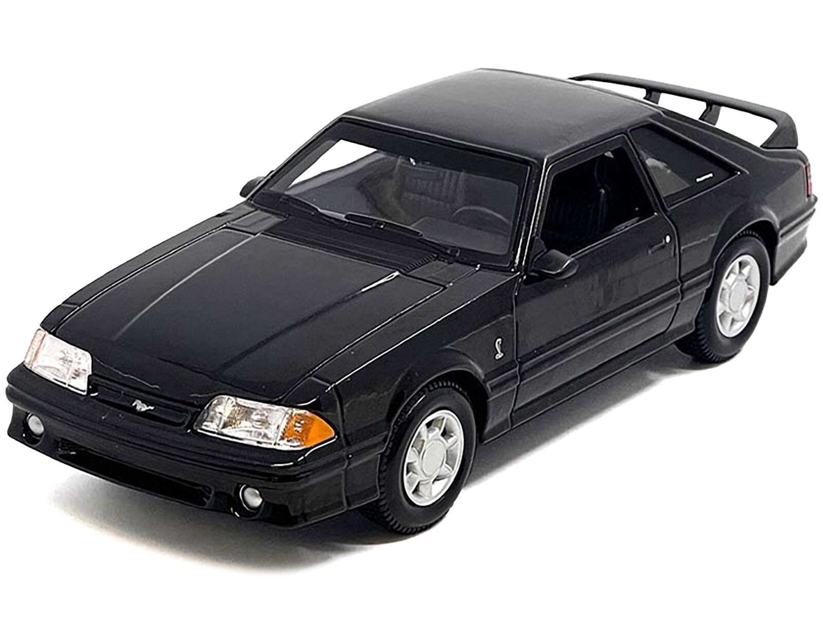 Angle. Maisto - 1993 Ford Mustang SVT Cobra Black "Special Edition" Series 1/24 Diecast Model Car by Maisto - Black.
