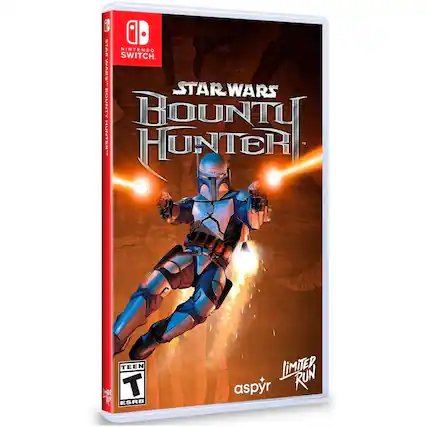 1 STAR SWITCH. NINTENDO WARS "STAR WARS BOUNTY HUNTER" TEEN ESRB LIMITER RUN aspyr - T (Teen 13+)