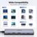 Wide Compatibility
Plug and play, no driver required
Laptop:
- MacBook Pro/Air
- Dell XPS
- Lenovo Thinkpad
- HP Spectre
- Surface Pro/Go
- ASUS Zenbook
Tablets/Phones:
- iPad Pro/Air
- Galaxy Tab
- Galaxy S23/s22
- iPhone 15
Game Console:
- Steam Deck
- Rog Ally