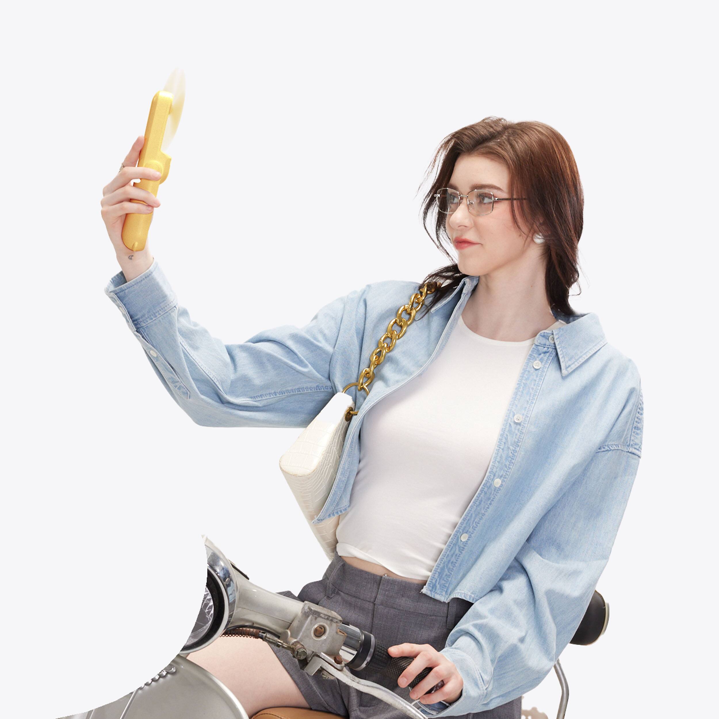 Alt View 4. Jisulife - Handheld Fan Life8B - Light Yellow.