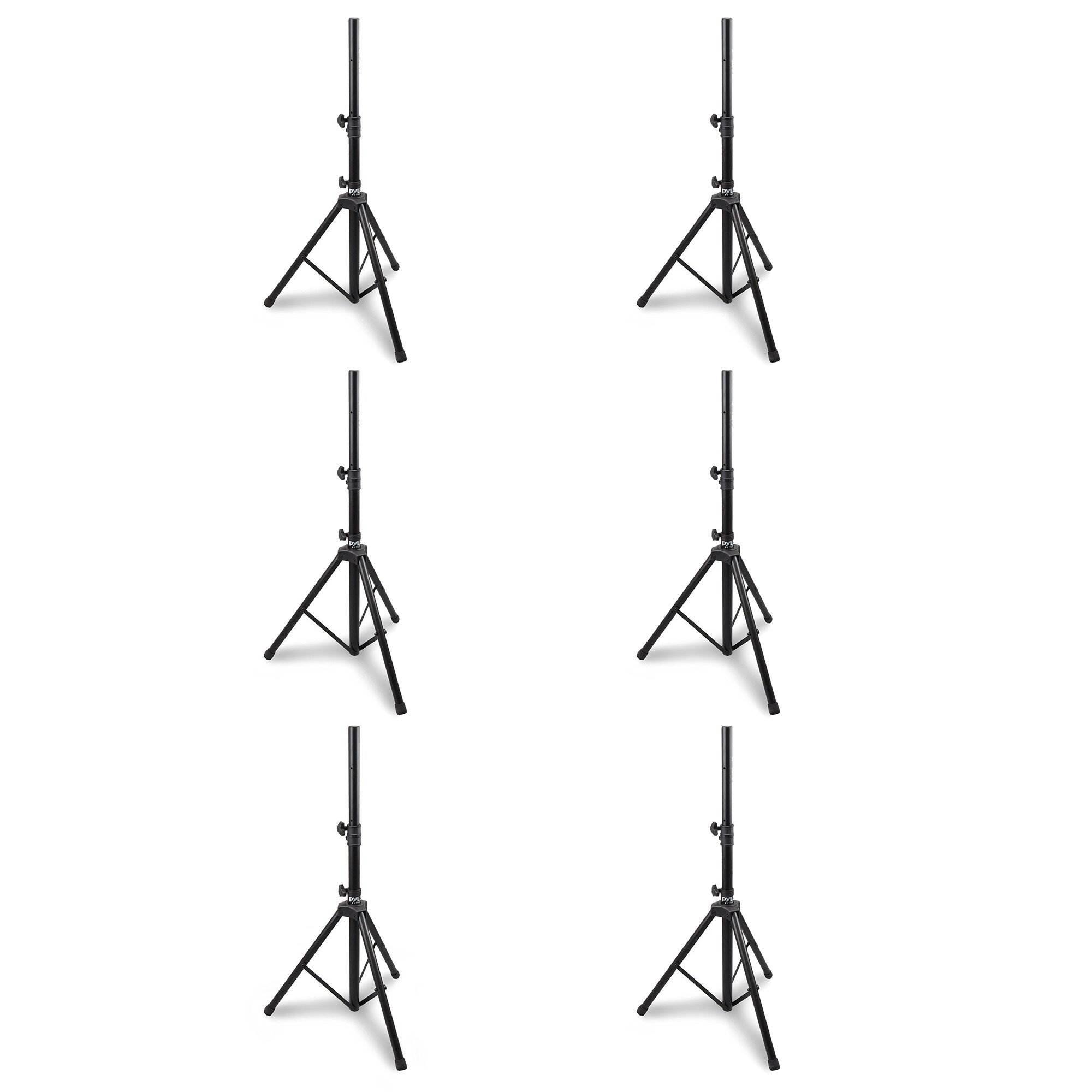 Front. PylePro - Pyle Pro Adjustable Extending Height Tripod Speaker Stand Holder Mount (6 Pack).