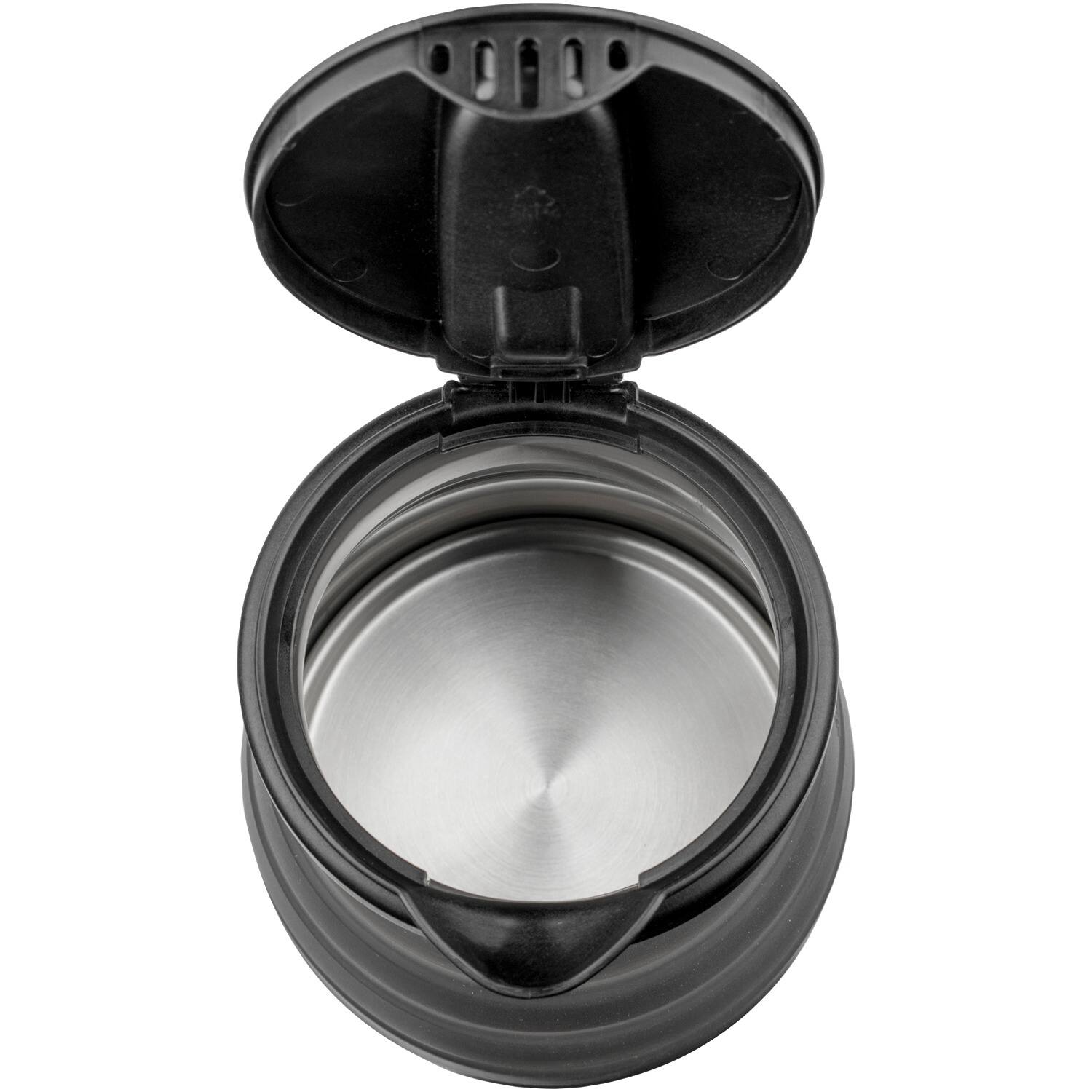 Back. Brentwood - Brentwood Dual Voltage 3.3 Cup Collapsible Travel Kettle in Black - Black.