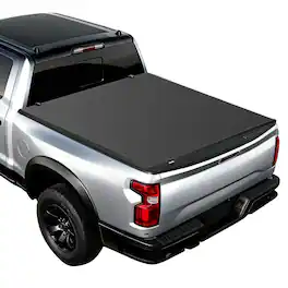 VEVOR - Soft Quad-Fold Truck Bed Tonneau Cover, Compatible with 2019-2024 Dodge Ram 1500 (Incl. Classic & New) 6.4ft (76 in) Bed - Black