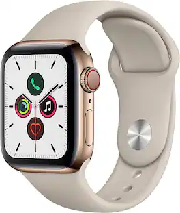Refurbished Excellent - Apple Refurbished Watch Series 5 Stainless Steel 40mm A2094 (GPS + Cellular) - Gold - (2019)