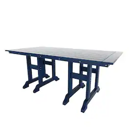WestinTrends - Malibu 71" Outdoor Patio Dining Table - Navy Blue
