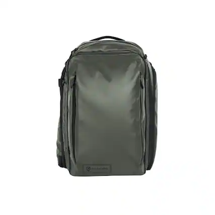 Front. WANDRD - WANDRD Transit Travel Backpack with Quick-Draw Side Access (Wasatch Green, 45L) - Green.