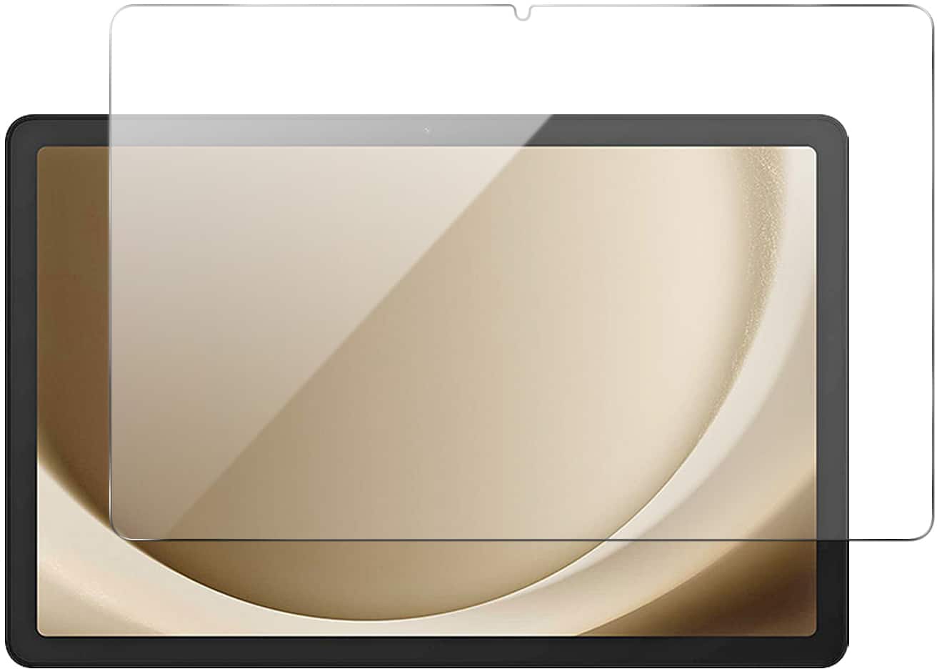 Front. SaharaCase - ZeroDamage Ultra Strong Tempered Glass Screen Protector for Samsung Galaxy Tab A9+ - Clear.