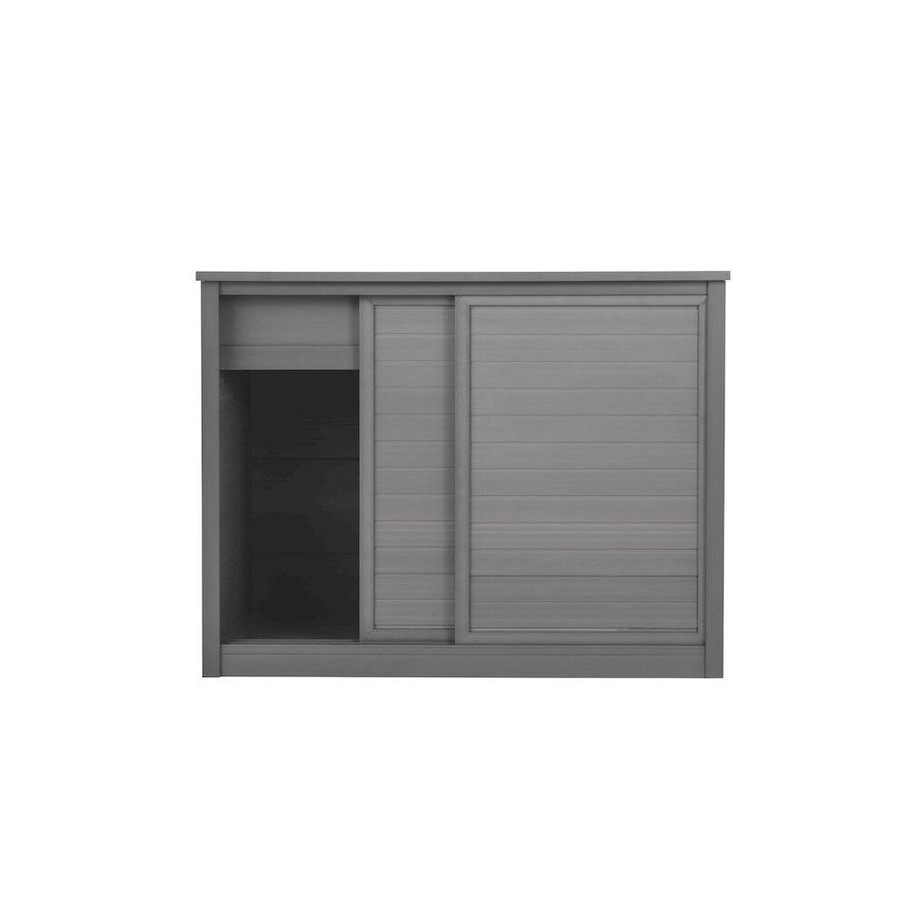 Left. New Age Pet - New Age Pet ECOFLEX 36" Versa Multi-Purpose Cabinet Stand - Grey - Grey.