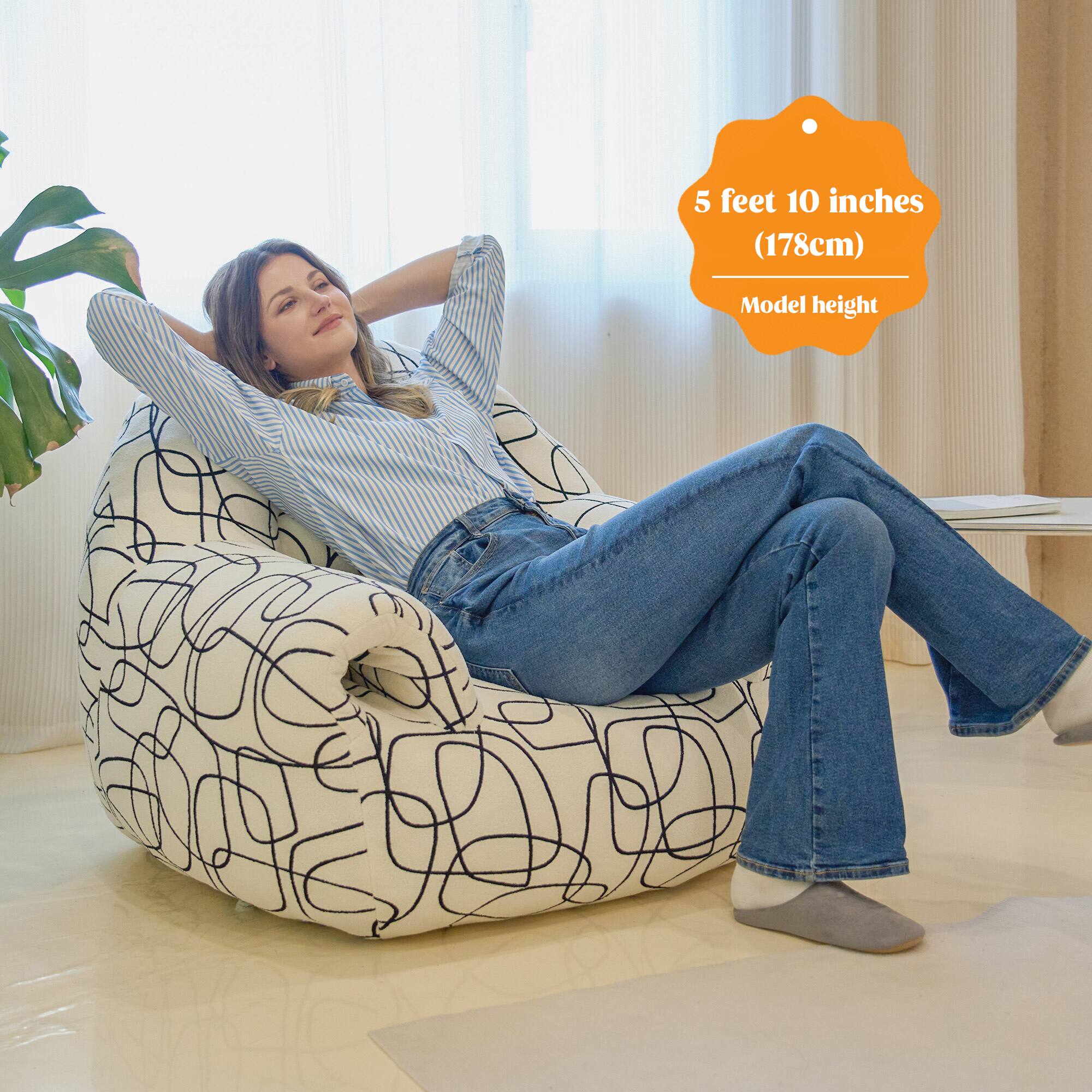 5 feet 10 inches (178cm) Model height