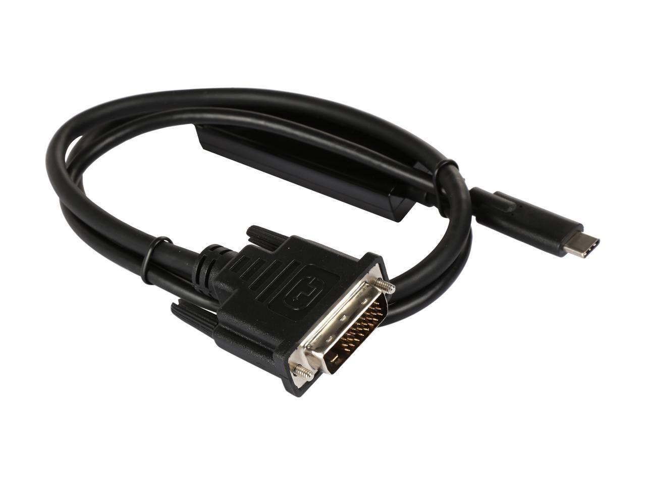 Alt View 1. StarTech.com - StarTech.com USB-C to DVI Cable, 3.3ft, 1920x1200, Black (CDP2DVIMM1MB).