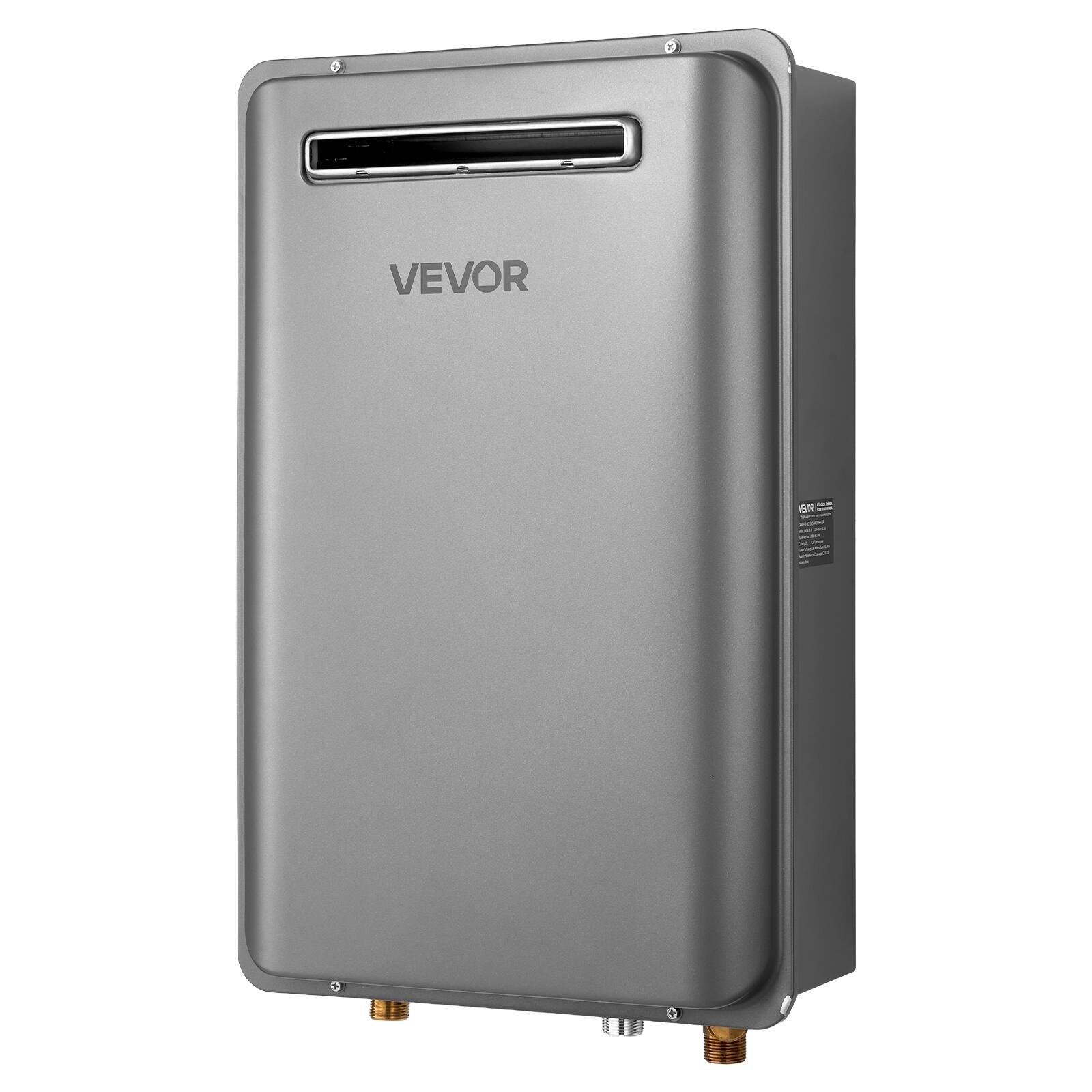 Alt View 5. VEVOR - Propane Tankless Water Heater, 5.3Gal Outdoor 120000 BTU Instant Hot Water Heater, Smart Temperature Control - Gray.