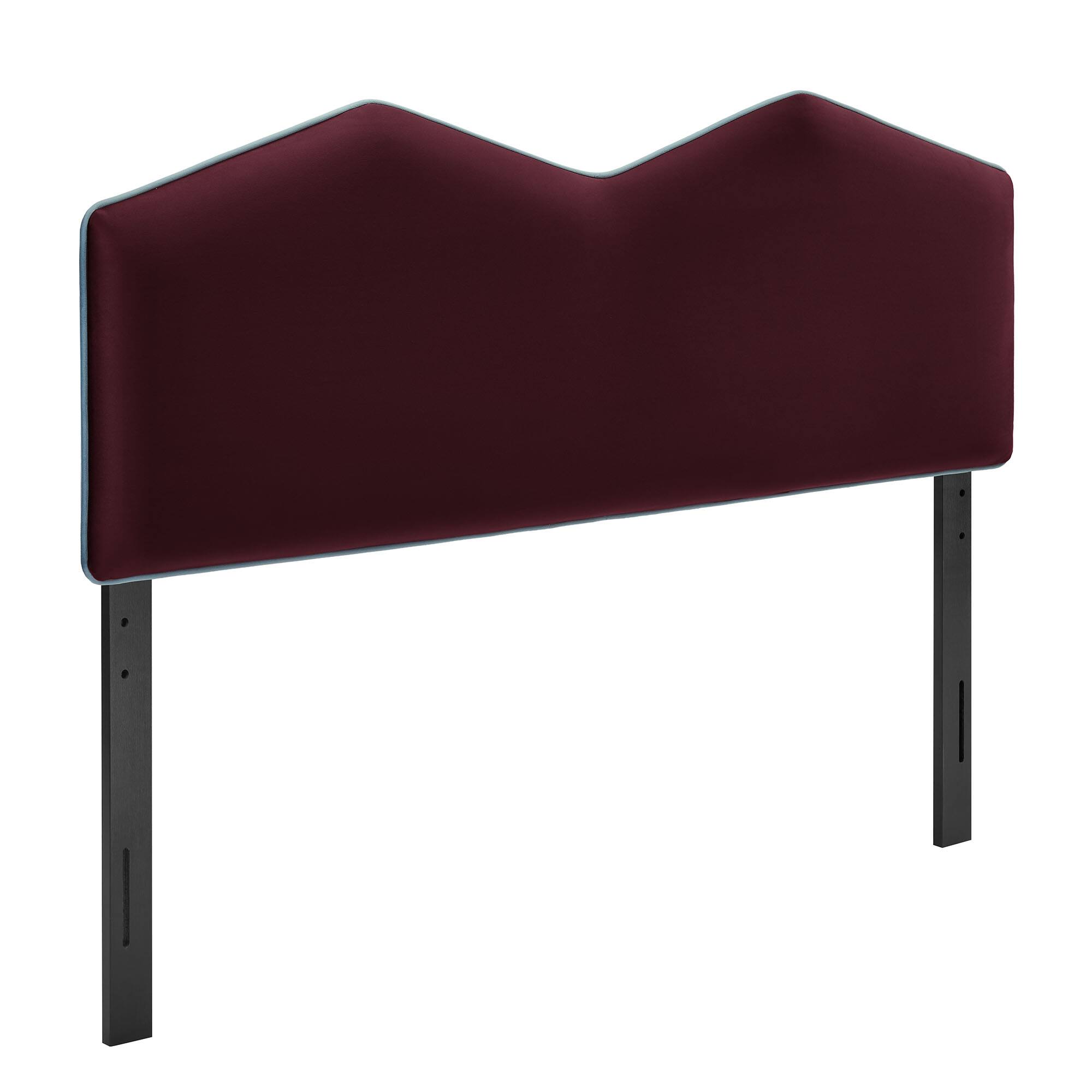 Angle. Modway - Cosette Performance Velvet Queen Size Headboard by Modway - Mulberry.