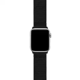 StrapsCo - Pro Seatbelt Strap Nylon Watch Band For Apple Watch - 40mm/41mm/42mm (Medium-Long) - Midnight