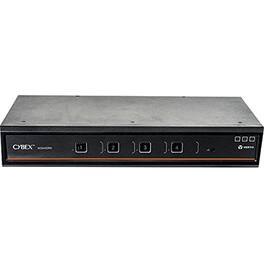 Avocent Corporation - Cybex SC900 Secure Desktop KVM Switch, Dual Head, 4 Port, USB-C, NIAP Version 4.0 Certified - Black