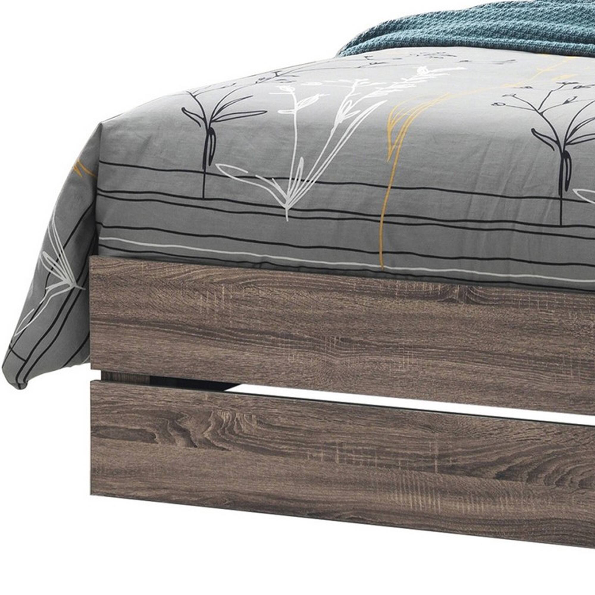 Alt View 3. Manhattan Lane - Queen Bed with Panel Headboard and Footboard - Brown.