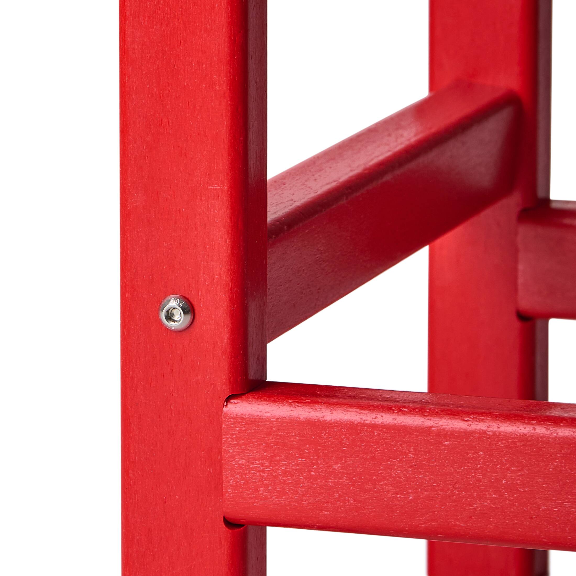 Alt View 6. WestinTrends - WestinTrends Malibu 14" square outdoor Side table for Adirondack chair - Red.