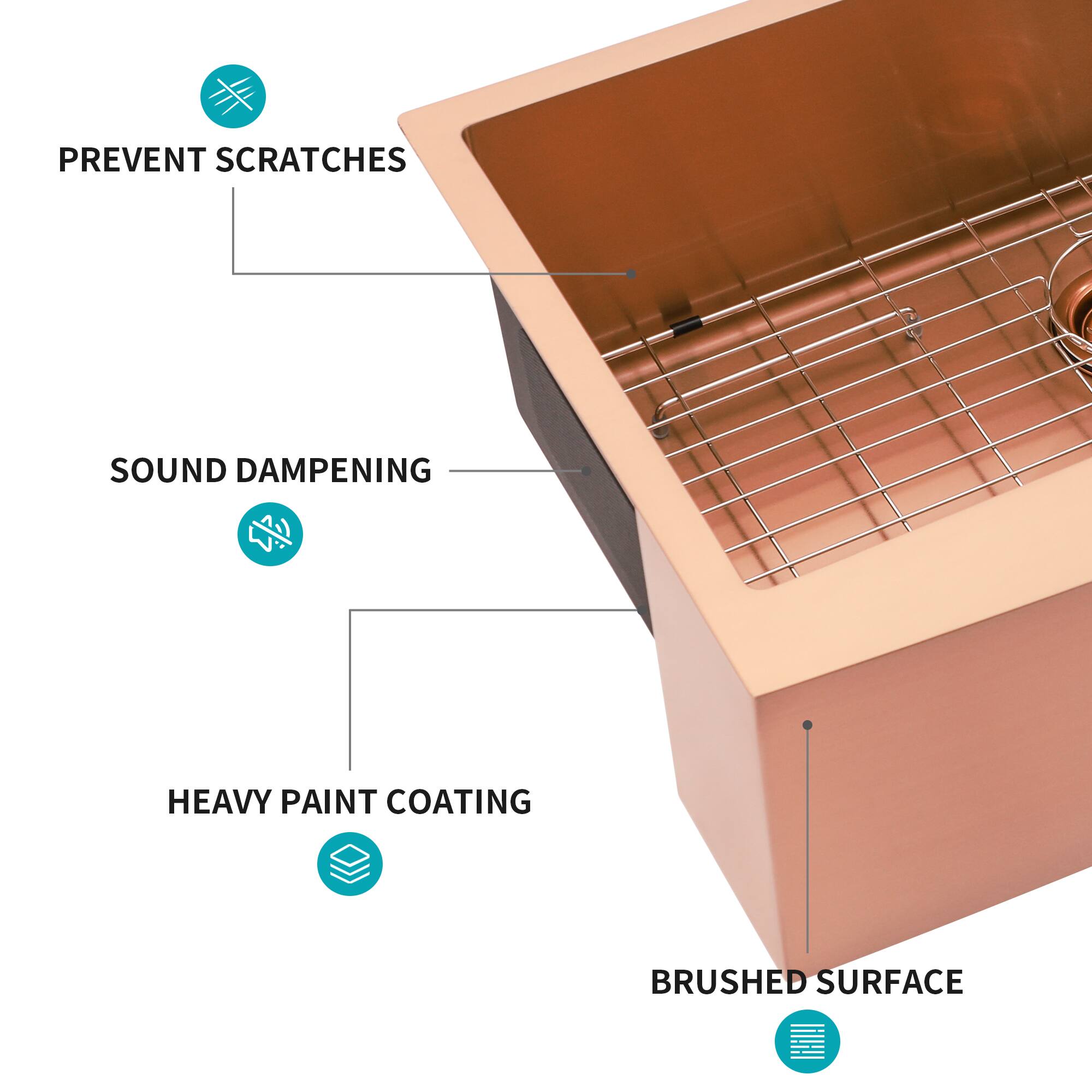 PREVENT SCRATCHES  
SOUND DAMPENING  
HEAVY PAINT COATING  
BRUSHED SURFACE