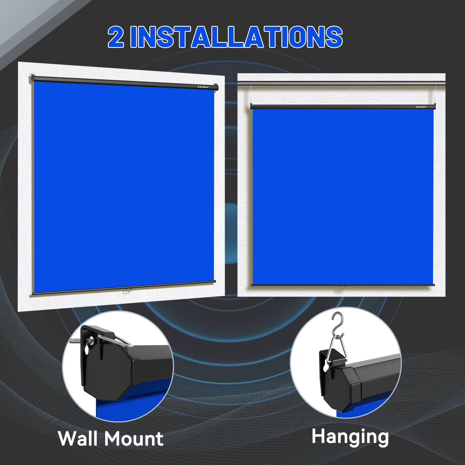 2 INSTALLATIONS Wall Mount Hanging