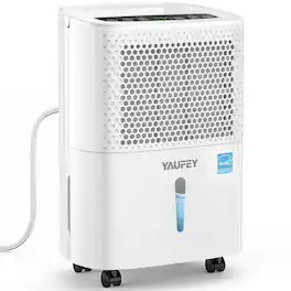 Yaufey - Energy Star 32 pint Dehumidifier for 2,000 Sq. Ft. Home, Basement and Large Room - Quiet, Drain Hose and Water Tank