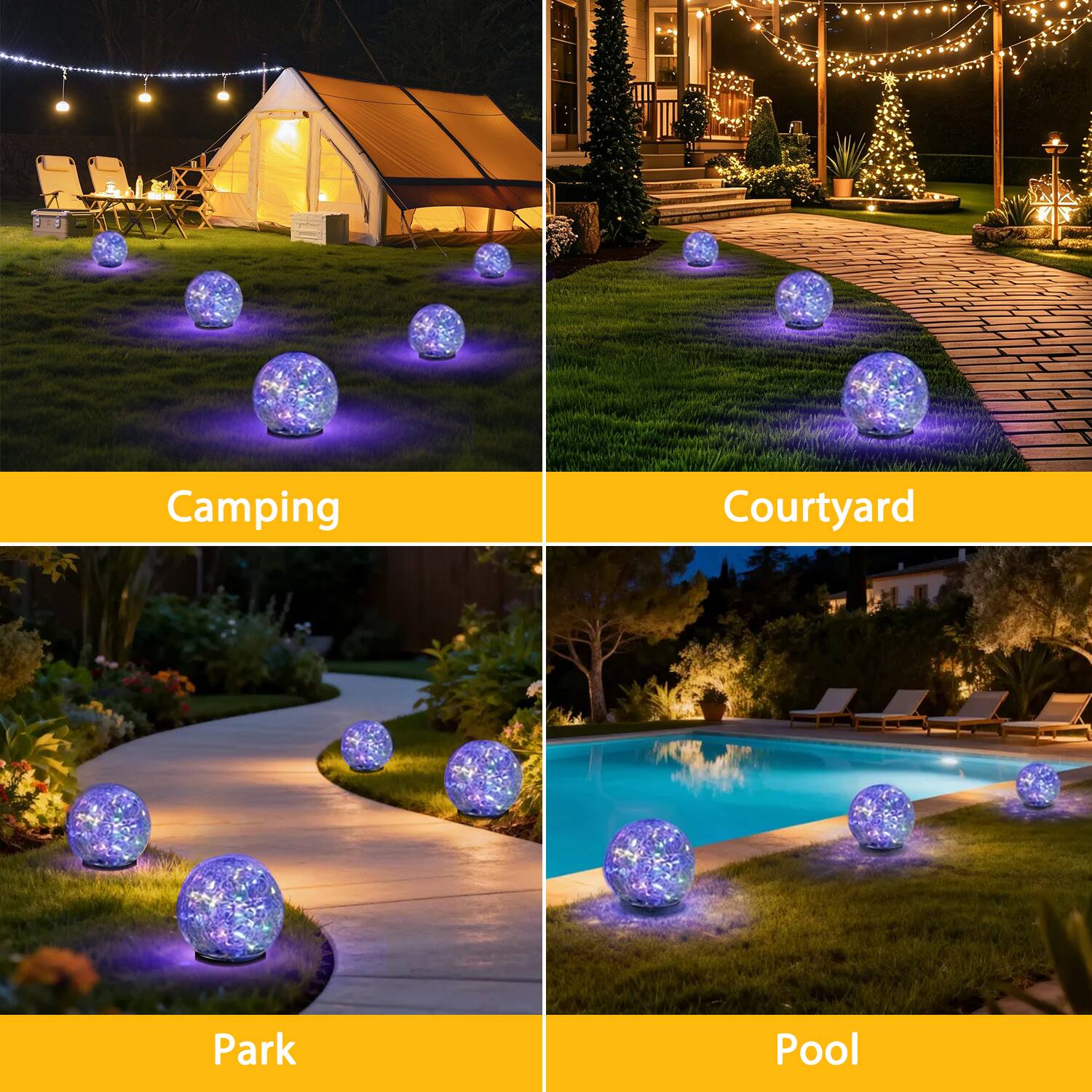 Camping  
Courtyard  
Park  
Pool