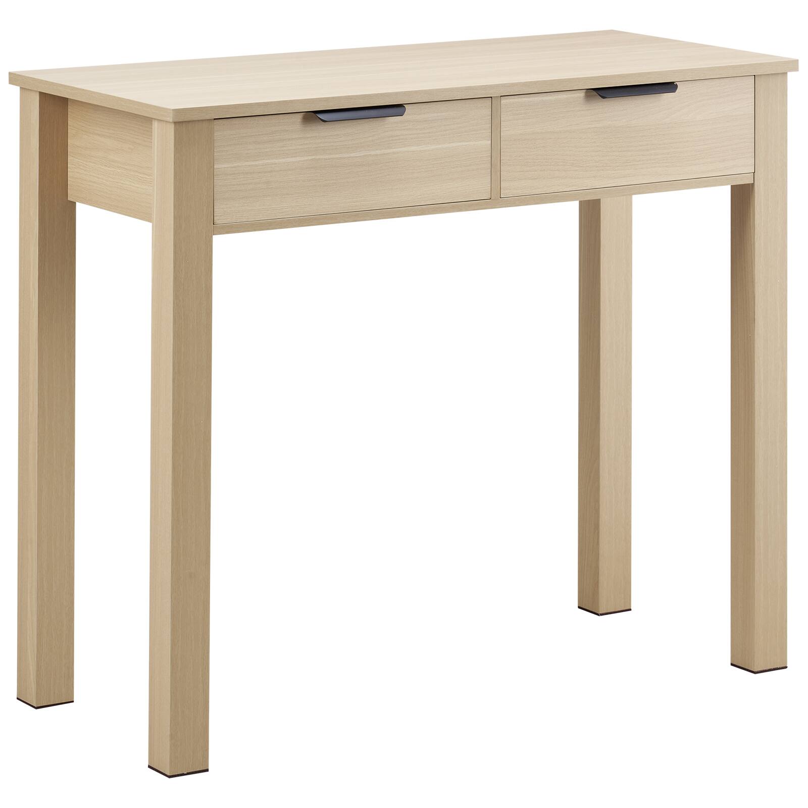 Alt View 5. VEVOR - Small Desk with Drawers, Kids Desk for Bedroom, Modern Simple Study Table - Light Wood.