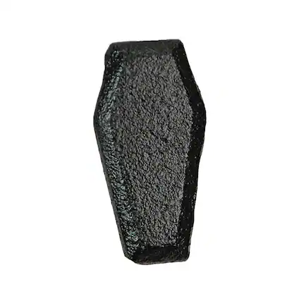 Front. Zeckos - Set of 6 Gothic Black Coffin Pulls - 2.5" x 1.5" - Cabinet Decor - Black.