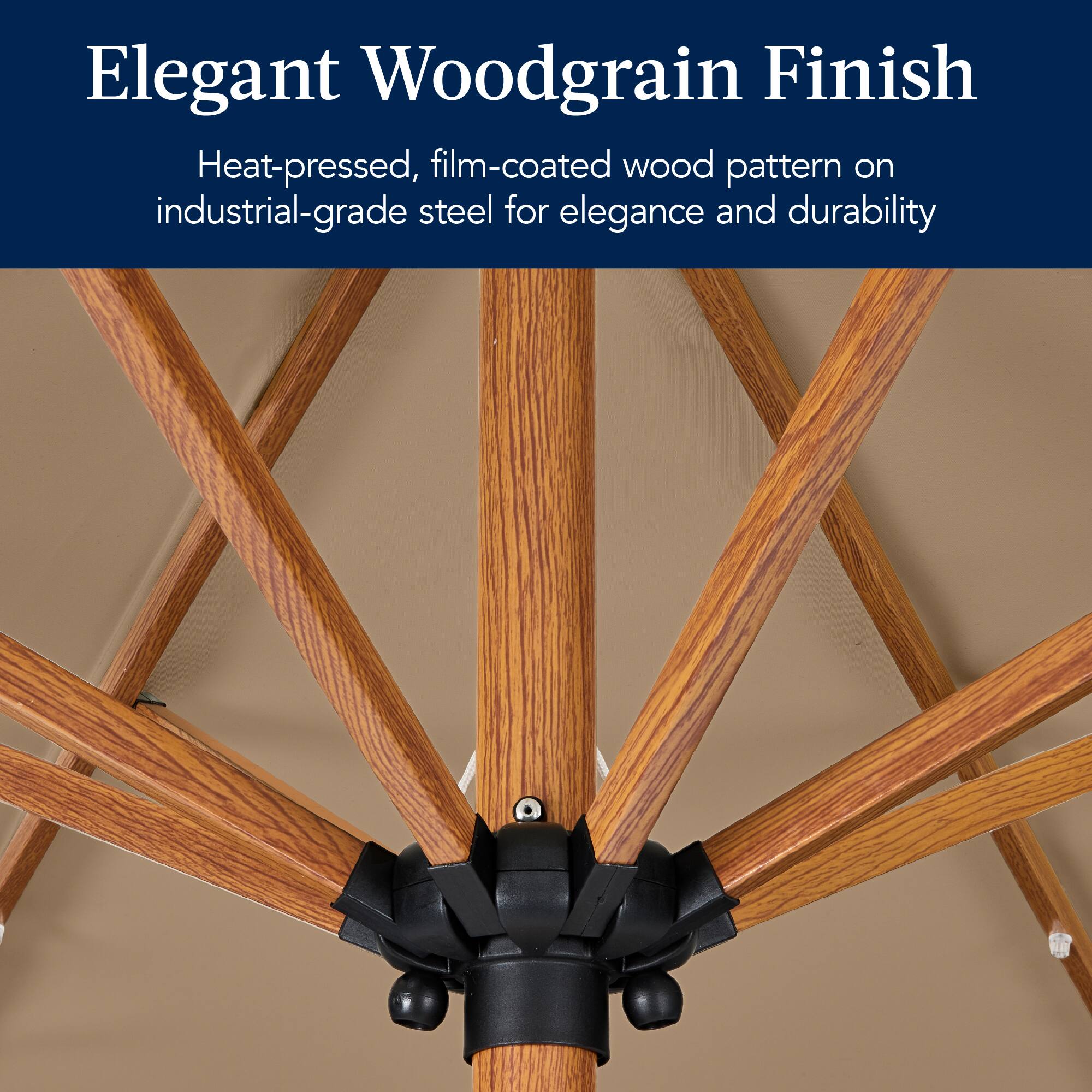 Elegant Woodgrain Finish

Heat-pressed, film-coated wood pattern on industrial-grade steel for elegance and durability.