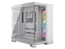 CORSAIR - iCUE LINK 6500X RGB Mid-Tower – White – 2 Tempered Glass – 3x RX120 RGB Fans - White