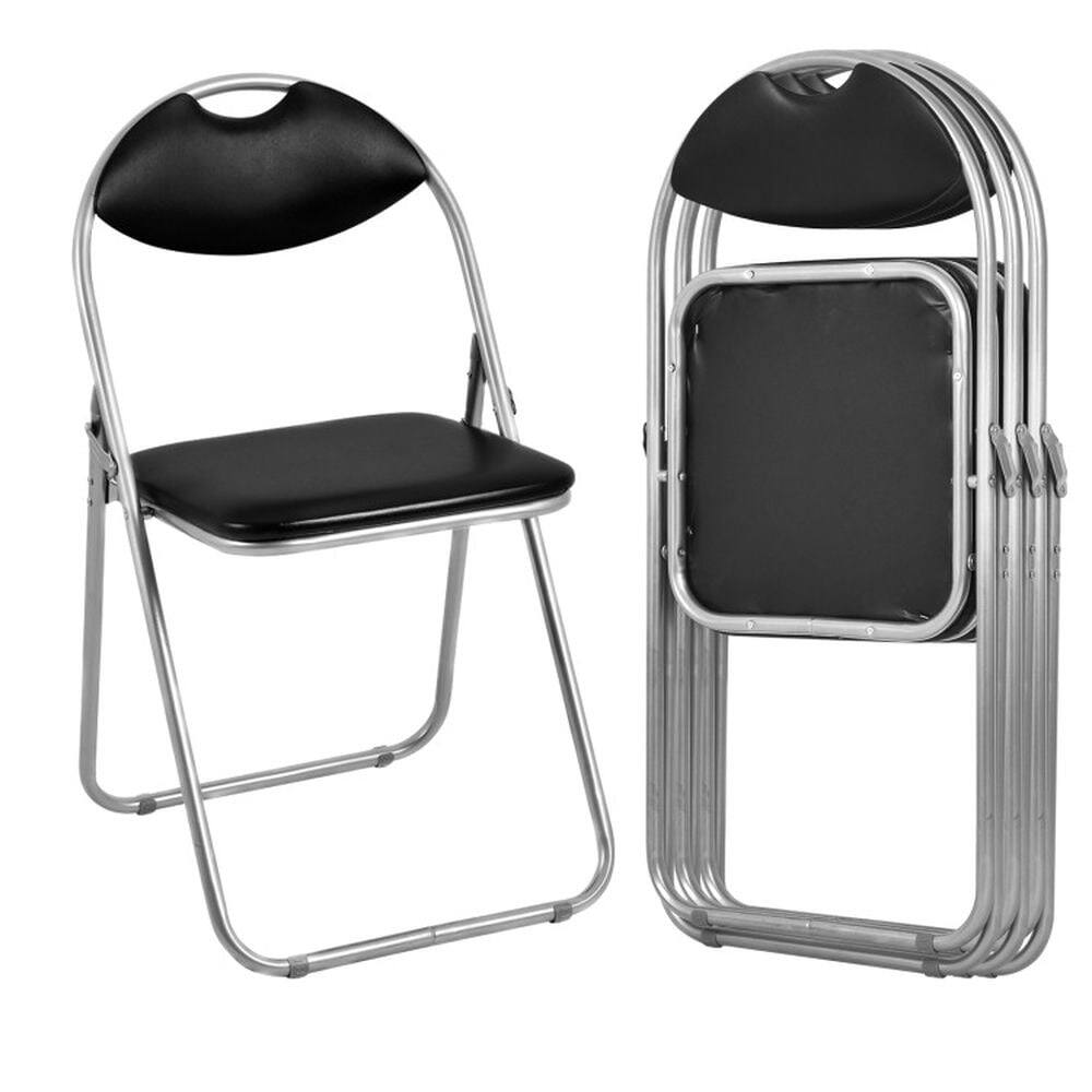 Back. Kadyn - Dining Chairs, Kitchen Chairs Trattoria Chairs,2/4/6 Pieces Portable Folding Dining Chairs Set - Black.