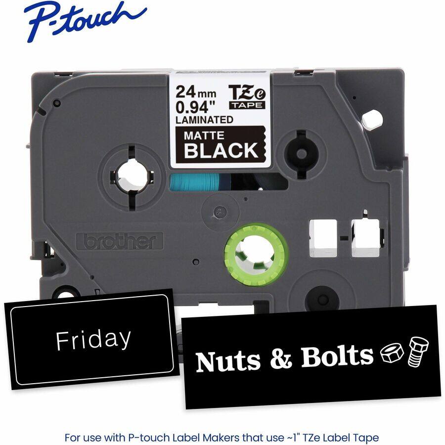 P-touch

24 mm 0.94" TZe TAPE LAMINATED MATTE BLACK

Friday

Nuts & Bolts

For use with P-touch Label Makers that use ~1" TZe Label Tape