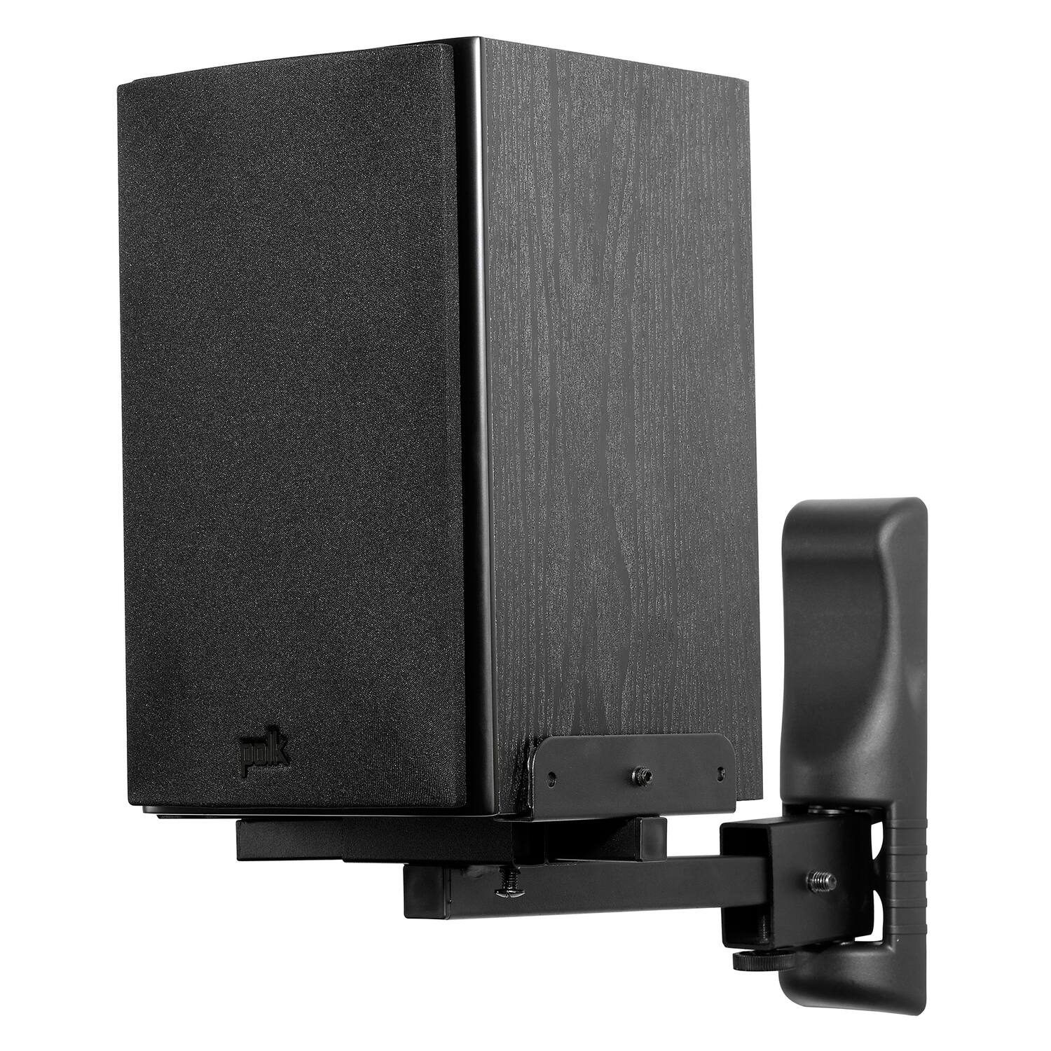 Left. Peerless-AV - Adjustable Bookshelf Speaker Wall Mount, 55 lb Capacity, Pair - Multicolor.